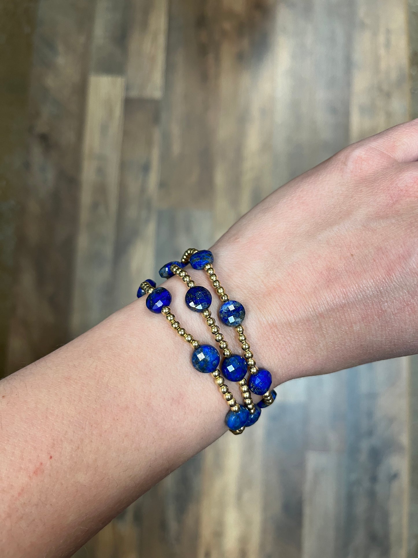 Enewton Admire Gold 3mm Bracelet-Lapis