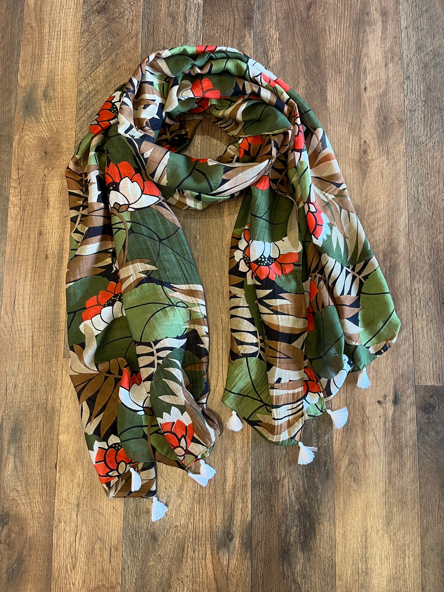 Subtle Luxury Lotus Pathway Scarf Wrap