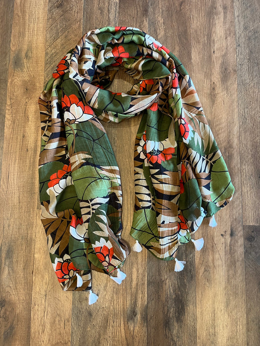 Subtle Luxury Lotus Pathway Scarf Wrap