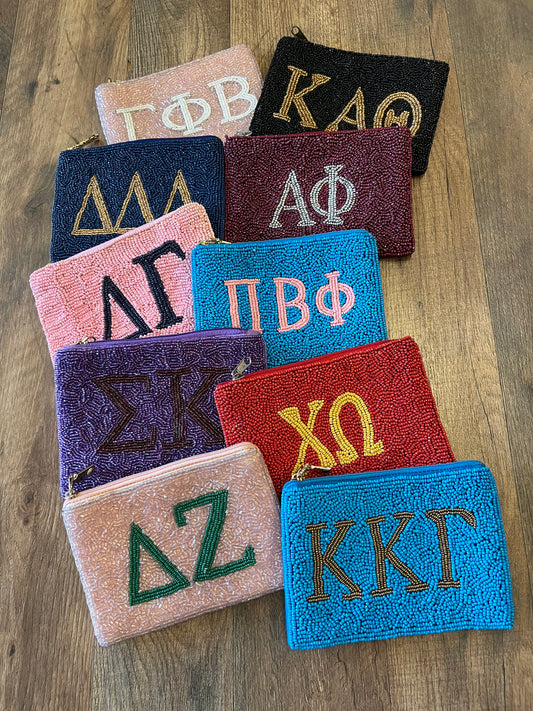 Curated Threads Sorority Beaded Coin Purse