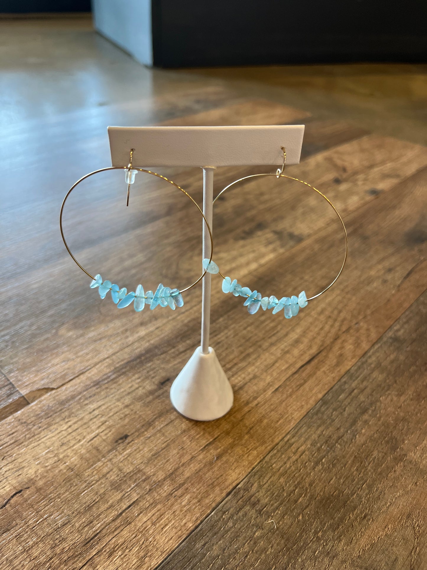 Leslie Curtis Turquoise Hoop Earring