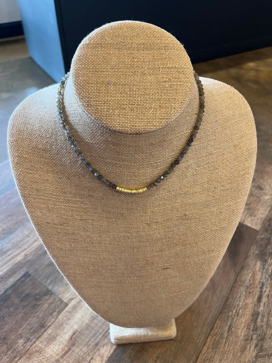 Holly Zaves Beaded Necklace with Gold Accent