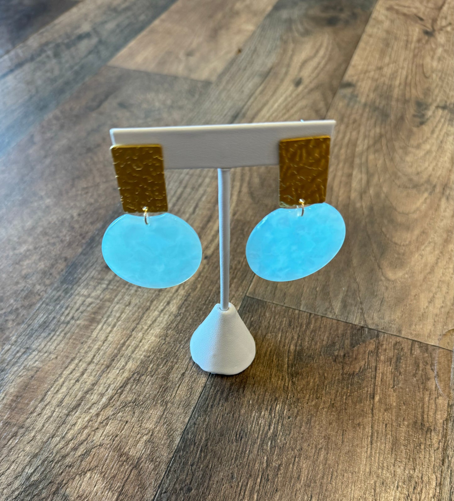 Holly Zaves Tara Blue/Gold Earring