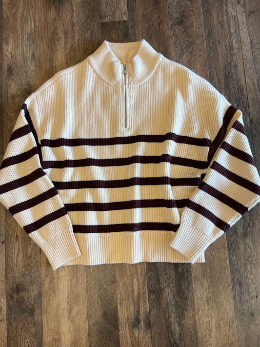 Thread & Supply Brown Stripe Sweater