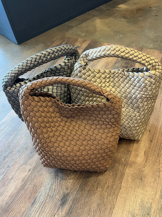 BC Bags Small Woven Handbag