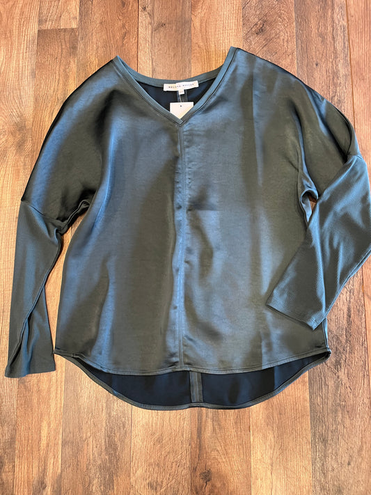 Melissa Nepton Satin Long Sleeve Top