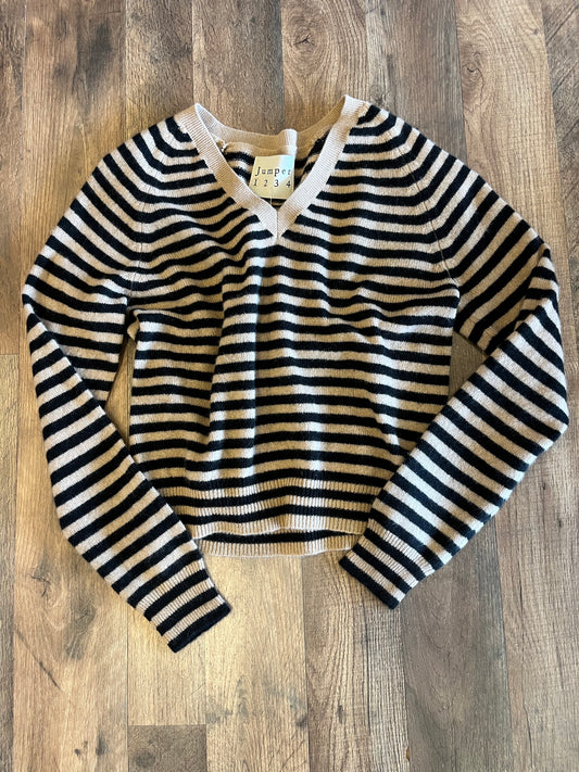 Jumper Crop Stripe Vee