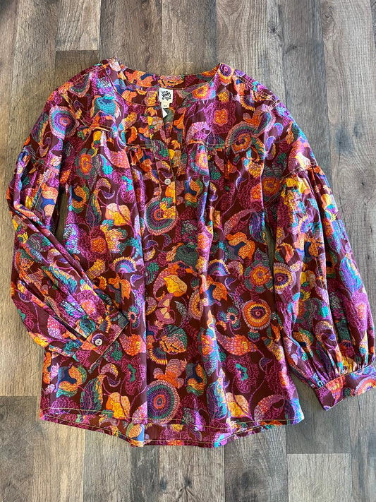 Ivy Jane Multi Color Floral Long Sleeve Top