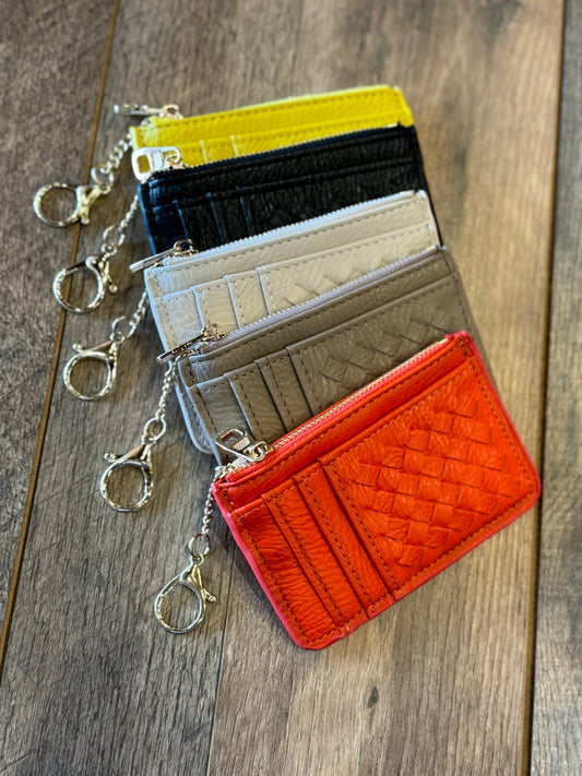 BC Bags Quilted Wallet Keychain