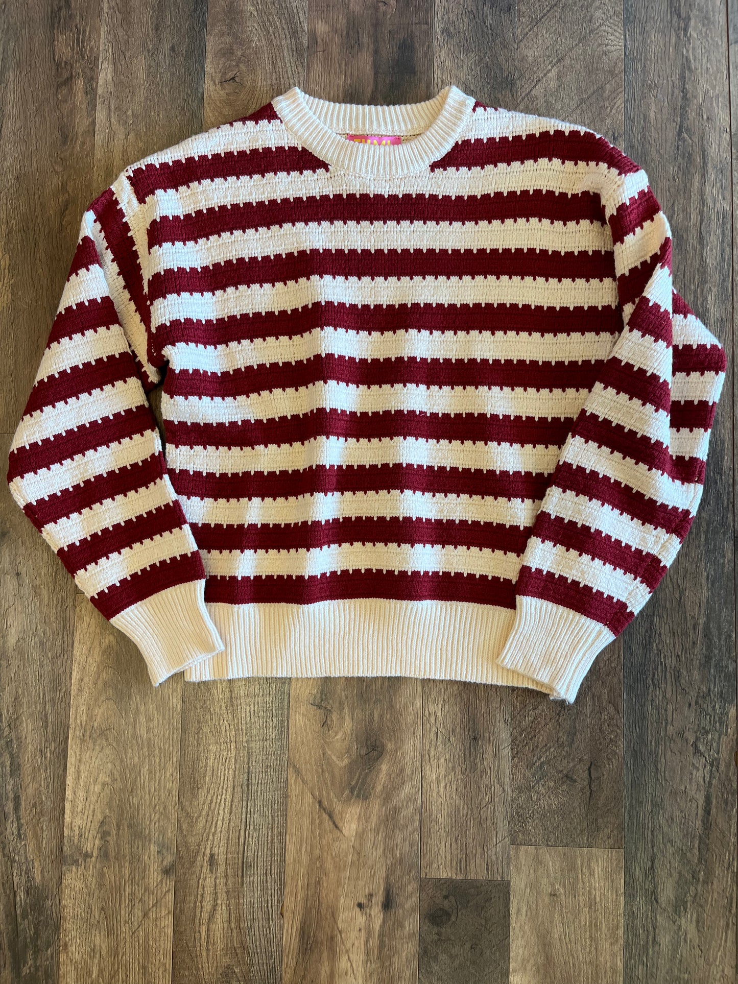 THML Cream and Red Stripe Sweater