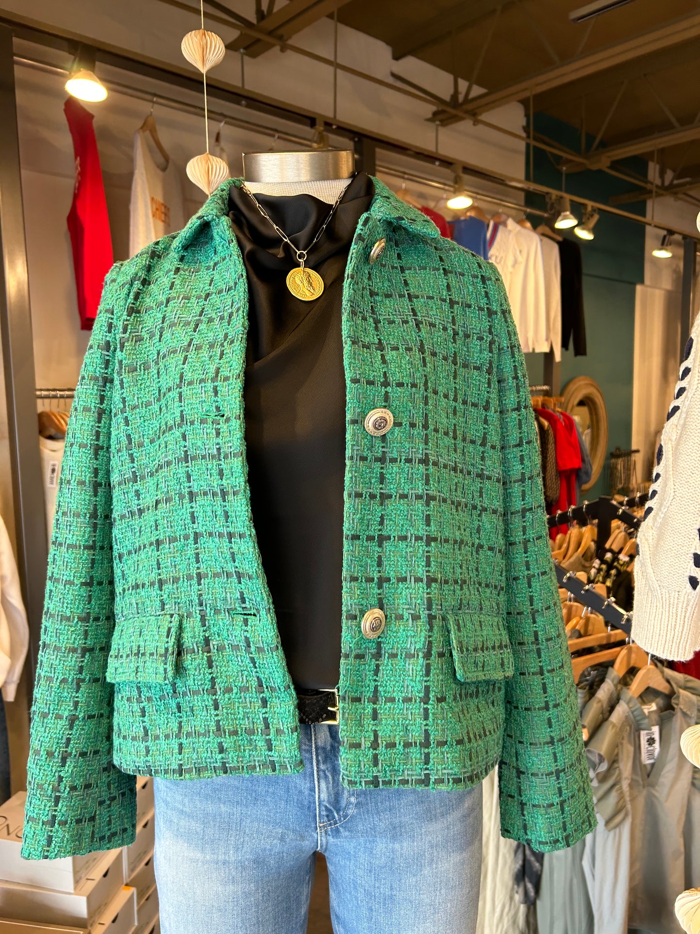 Jade Tweed Jacket